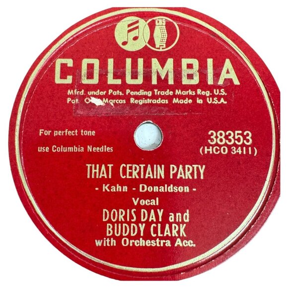 Doris Day Buddy Clark My Darling My Darling / That Certain Party 38353 Columbia - Picture 4 of 4